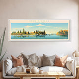 Isle Royale National Park, Panoramic Michigan Travel Art, National Park Print, Minimalist Travel Art, Midcentury Modern Style Landscape