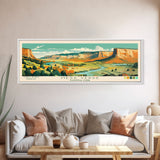 Mesa Verde National Park Panoramic Colorado Travel Art, National Park Print, Minimalist Travel Art, Midcentury Modern Style Landscape