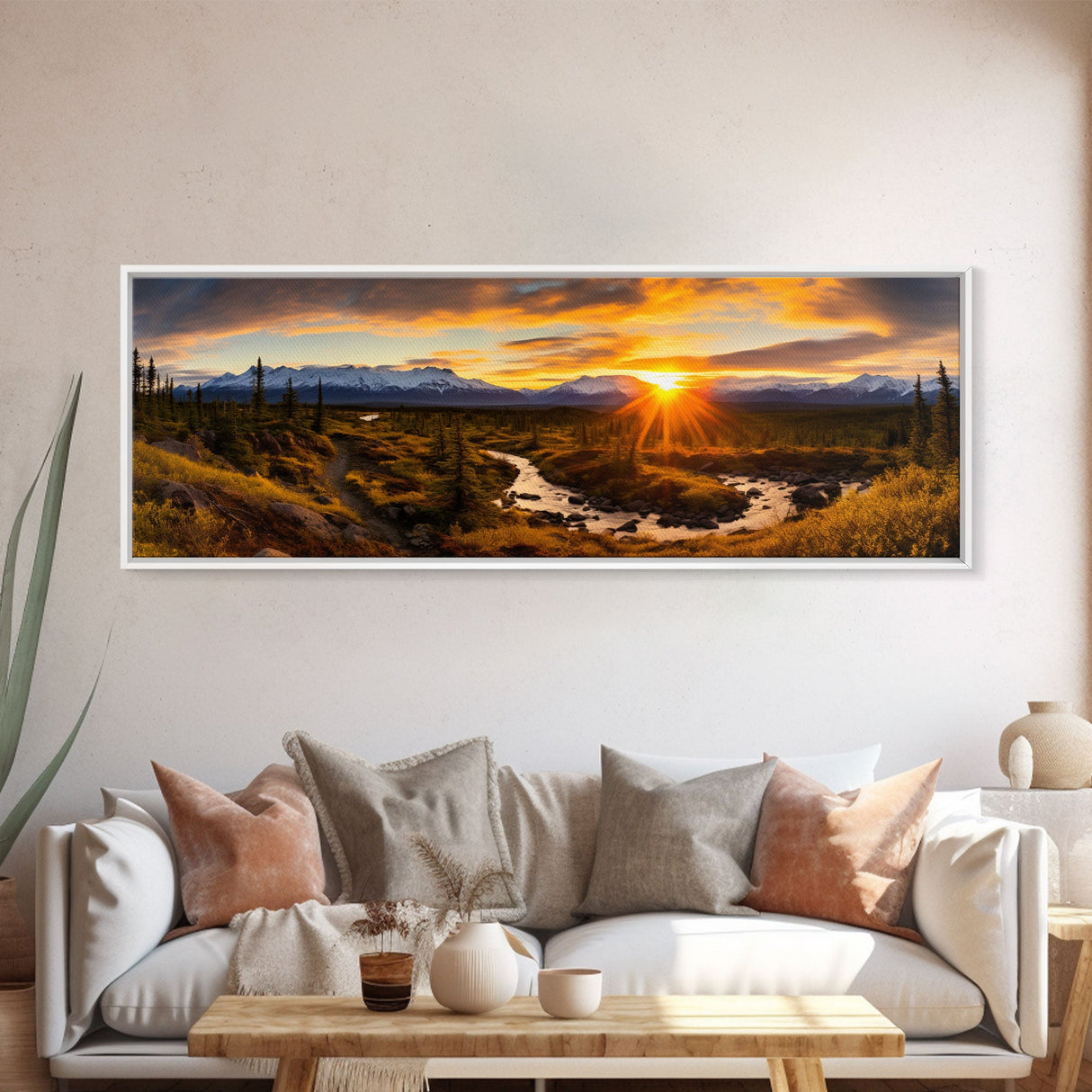 Panoramic of Denali National Park, Extra Large Wall Art, Panoramic Wall Art, Panoramic Print, Landscape Photography Landscape Print