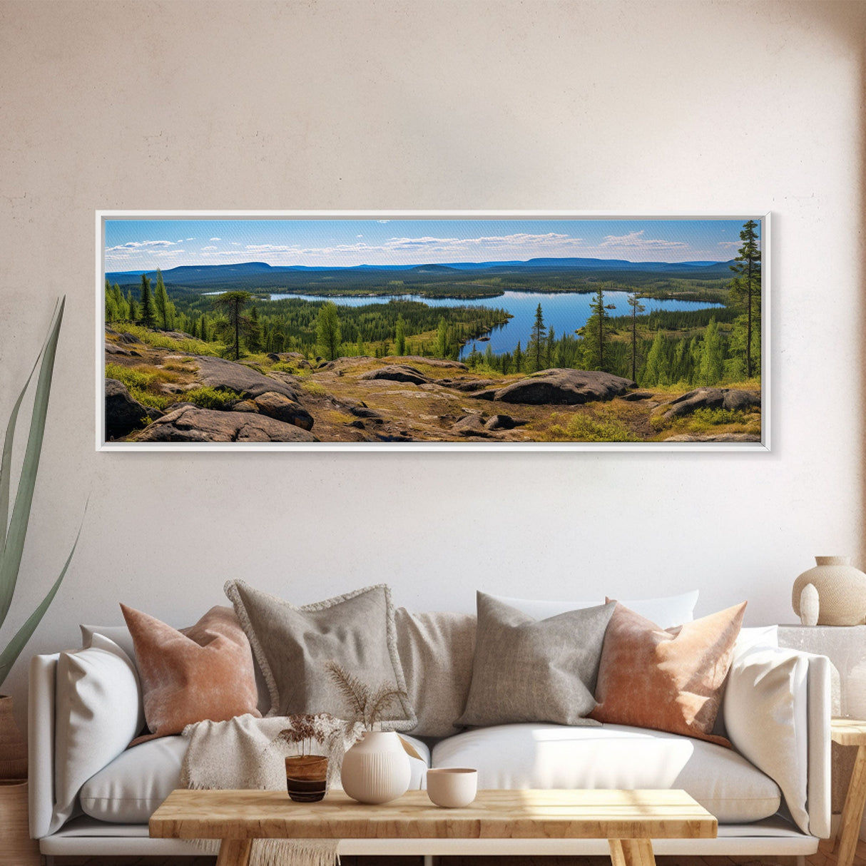 Panoramic of Finnish Lapland In Summer, Extra Large Wall Art, Panoramic Wall Art, Panoramic Print, Landscape Photography, Landscape Print