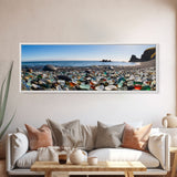 Panoramic of Glass Beach California, Extra Large Wall Art, Panoramic Wall Art, Panoramic Landscape Print, Landscape Photography