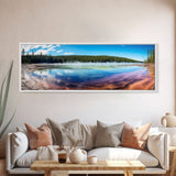 Panoramic of Grand Prismatic Spring Yellowstone, Extra Large Wall Art, Panoramic Wall Art, Panoramic Landscape Print, Landscape Photography