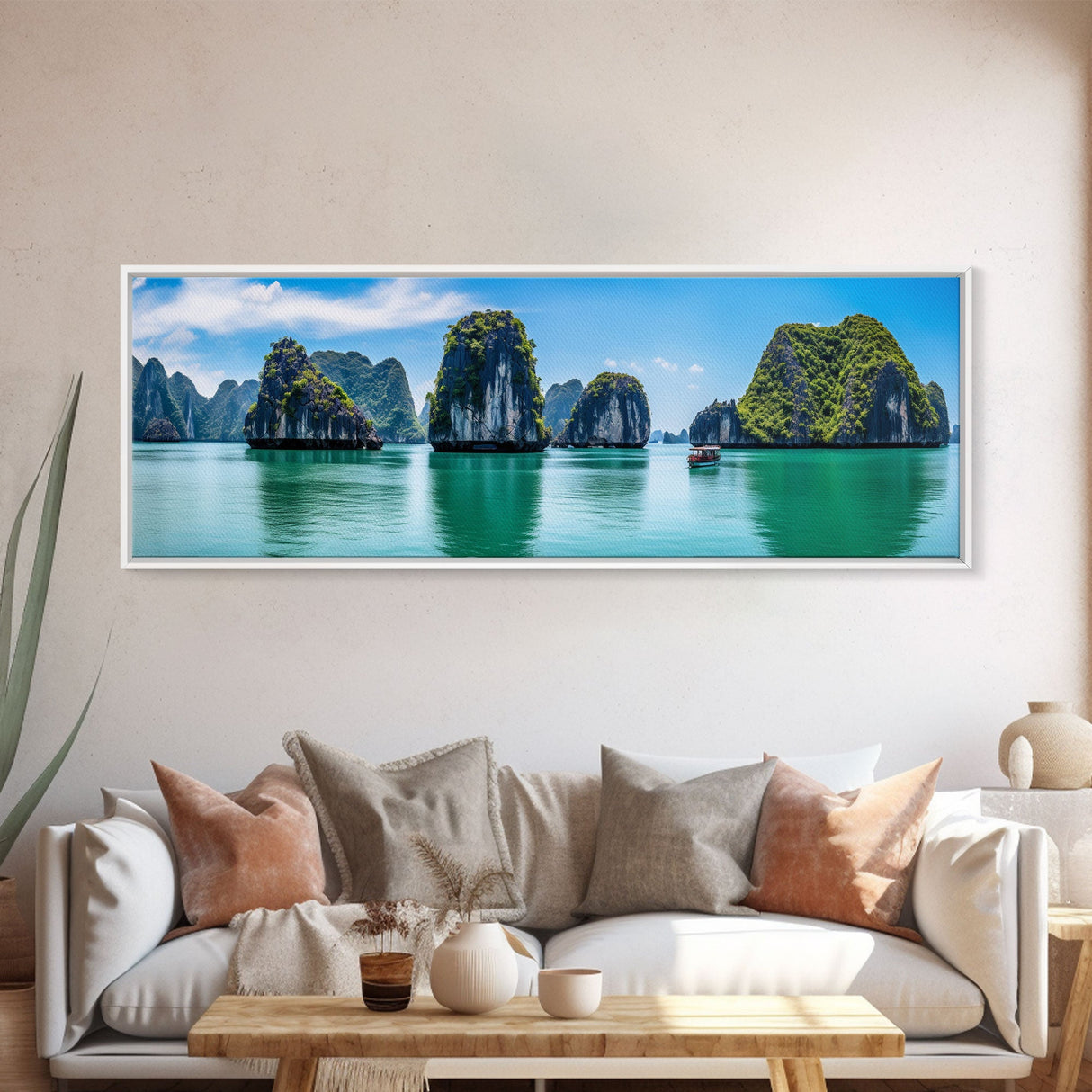 Panoramic of Ha Long Bay Vietnam, Extra Large Wall Art, Panoramic Wall Art, Panoramic Landscape Print, Landscape Photography