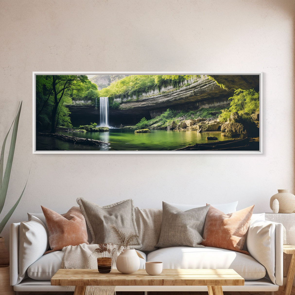 Panoramic of Hamilton Pool Texas, Extra Large Wall Art, Panoramic Wall Art, Panoramic Print, Landscape Photography Landscape