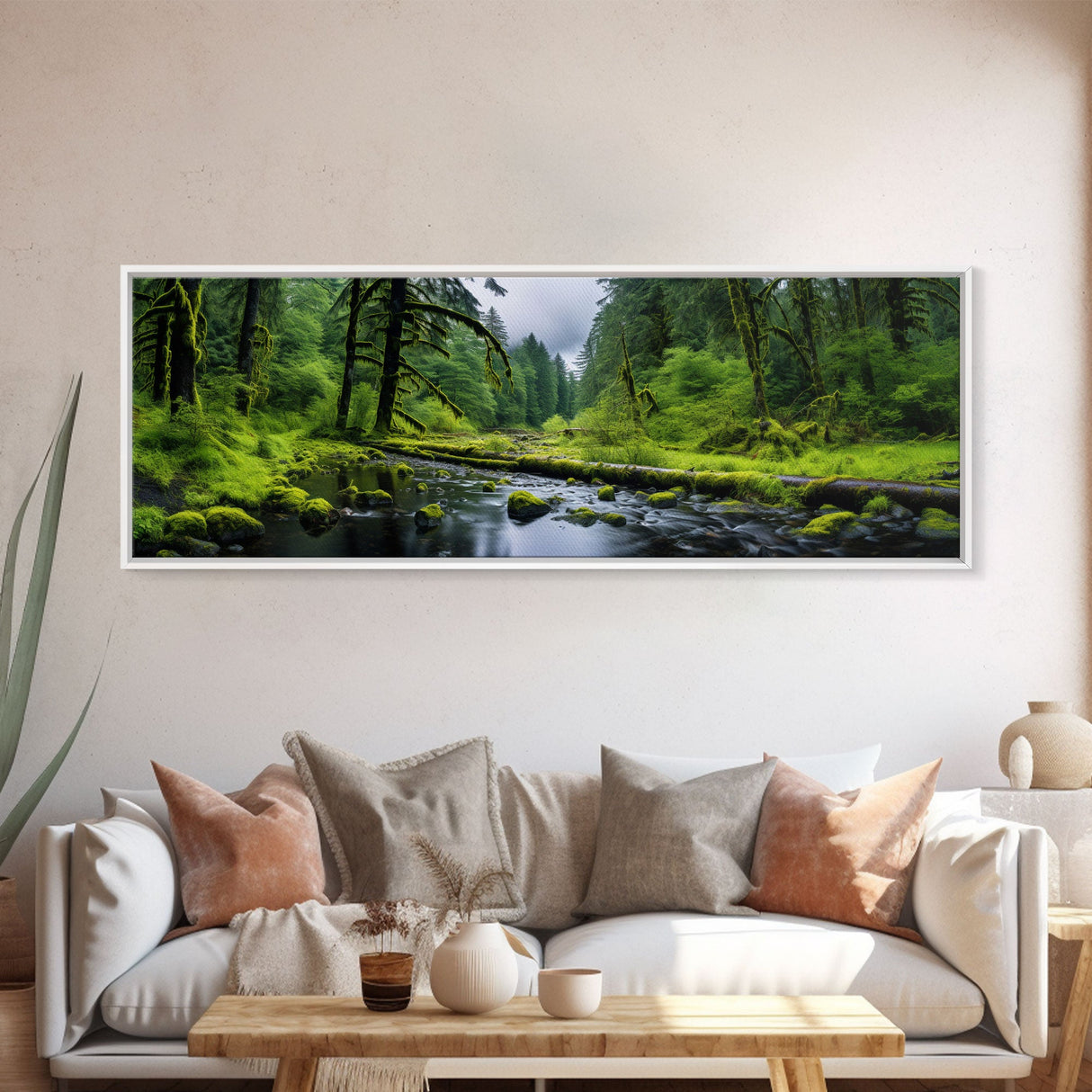 Panoramic Print of Hoh Rain Forest Washington, Extra Large Wall Art, Panoramic Wall Art, Panoramic Landscape Print, Landscape Photography