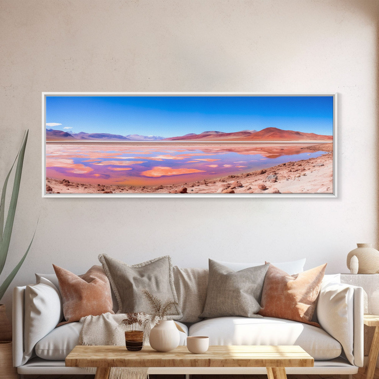 Panoramic Print of Laguna Colorada Salt Flats, Extra Large Wall Art, Panoramic Wall Art, Panoramic Landscape Print, Landscape Photography