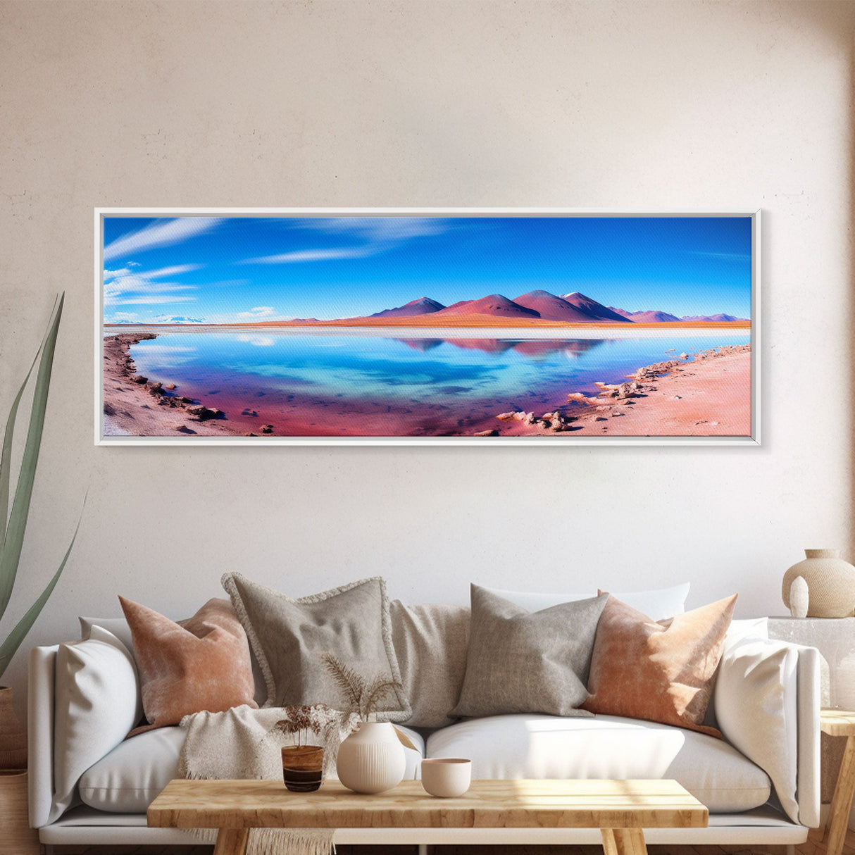 Panoramic Print of Laguna Colorada Salt Flats, Extra Large Wall Art, Panoramic Wall Art, Panoramic Landscape Print, Landscape Photography