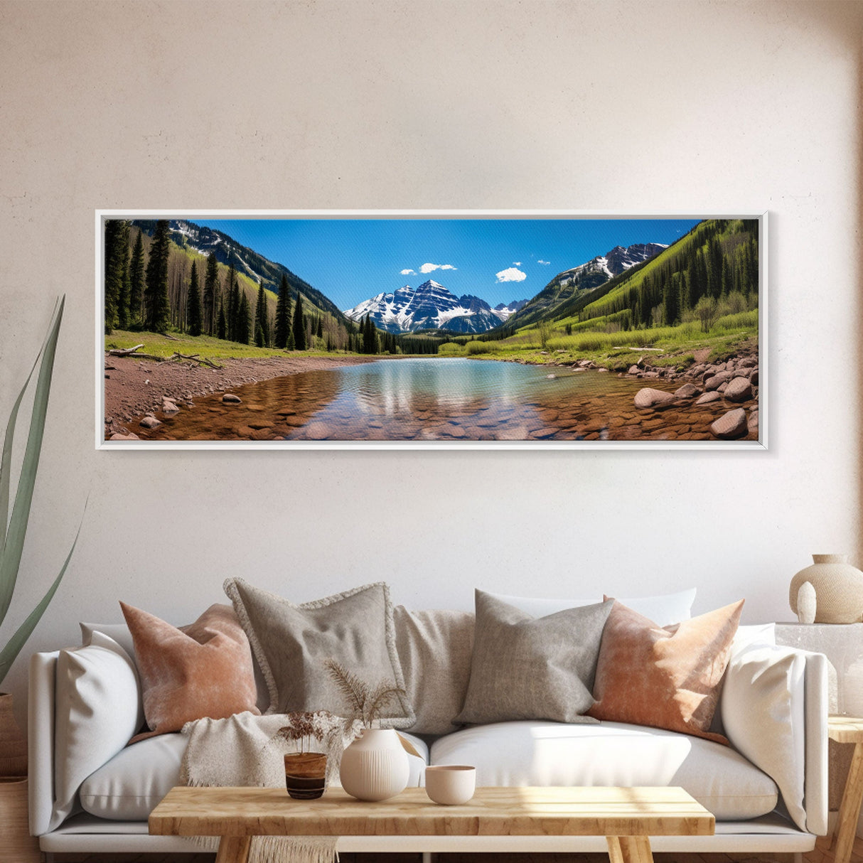 Panoramic Print of Maroon Bells Aspen Colorado Extra Large Wall Art, Panoramic Wall Art, Panoramic Landscape Print, Landscape Photography