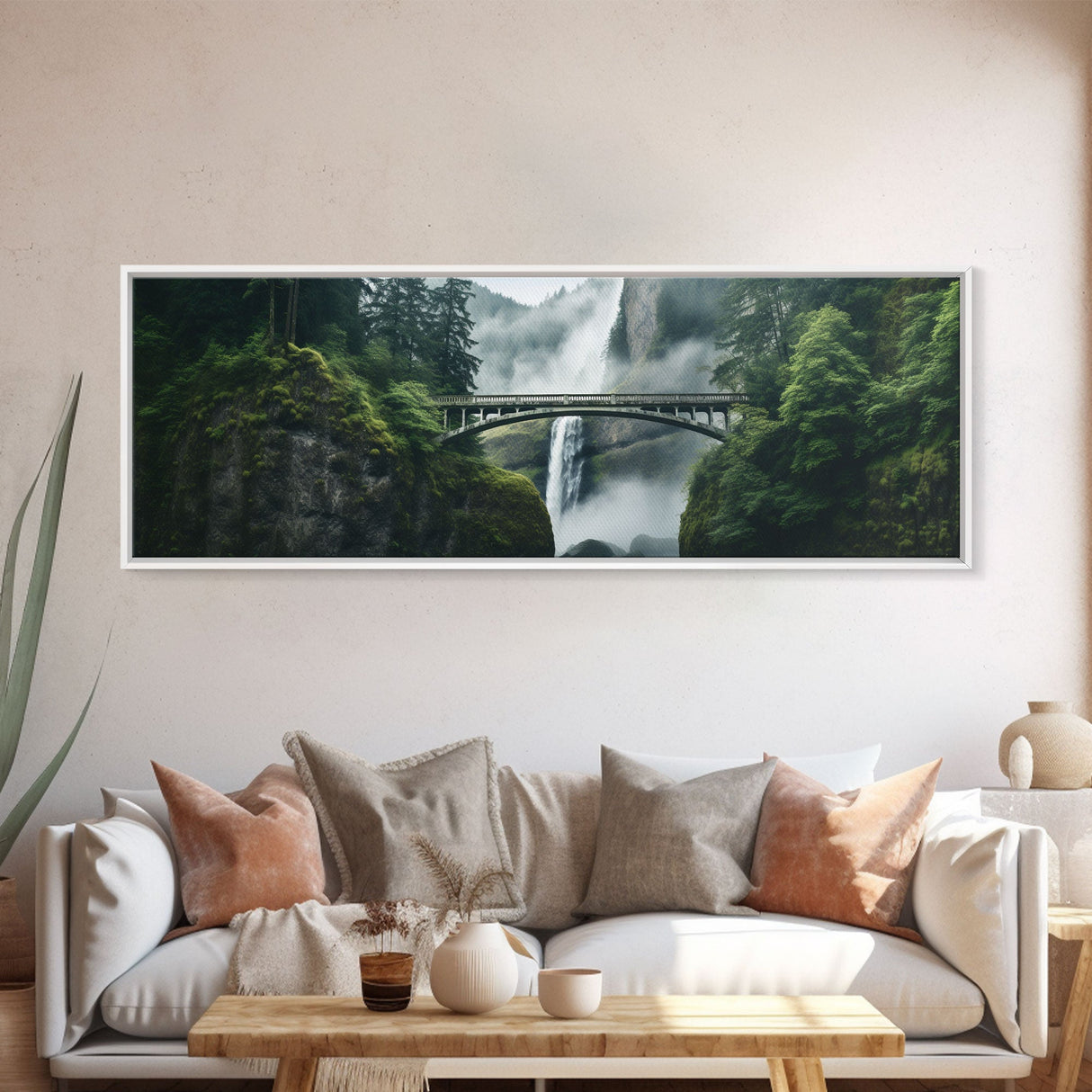 Panoramic Print of Multnomah Falls Oregon Extra Large Wall Art, Panoramic Wall Art, Panoramic Landscape Print, Landscape Photography