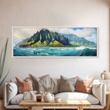 Panoramic Print of Na Pali Coast Hawaii Extra Large Wall Art, Panoramic Wall Art, Panoramic Landscape Print, Landscape Photography