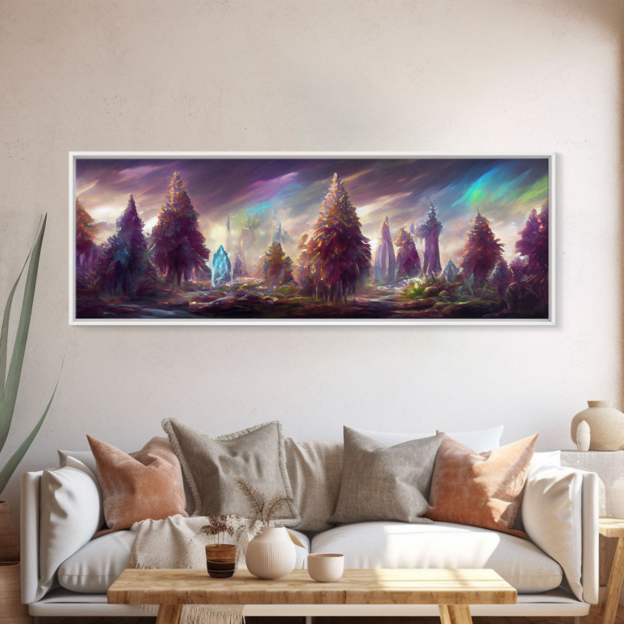 RPG Art, High Fantasy Forest Wall Art, Ready To Hang Canvas Print, Panoramic Art, Fantasy RPG Concept Art