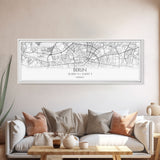 Panoramic Berlin City Map, Germany Art, Map Print, Minimalist Wall Art, Canvas Art, Housewarming Gift, Street Map Art, Closing Gift