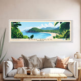 Anse Soleil, Seychelles Panoramic Beach Print, Vacation Gift, Seychelles Wall Art, Framed Canvas Print, Framed Beach Painting