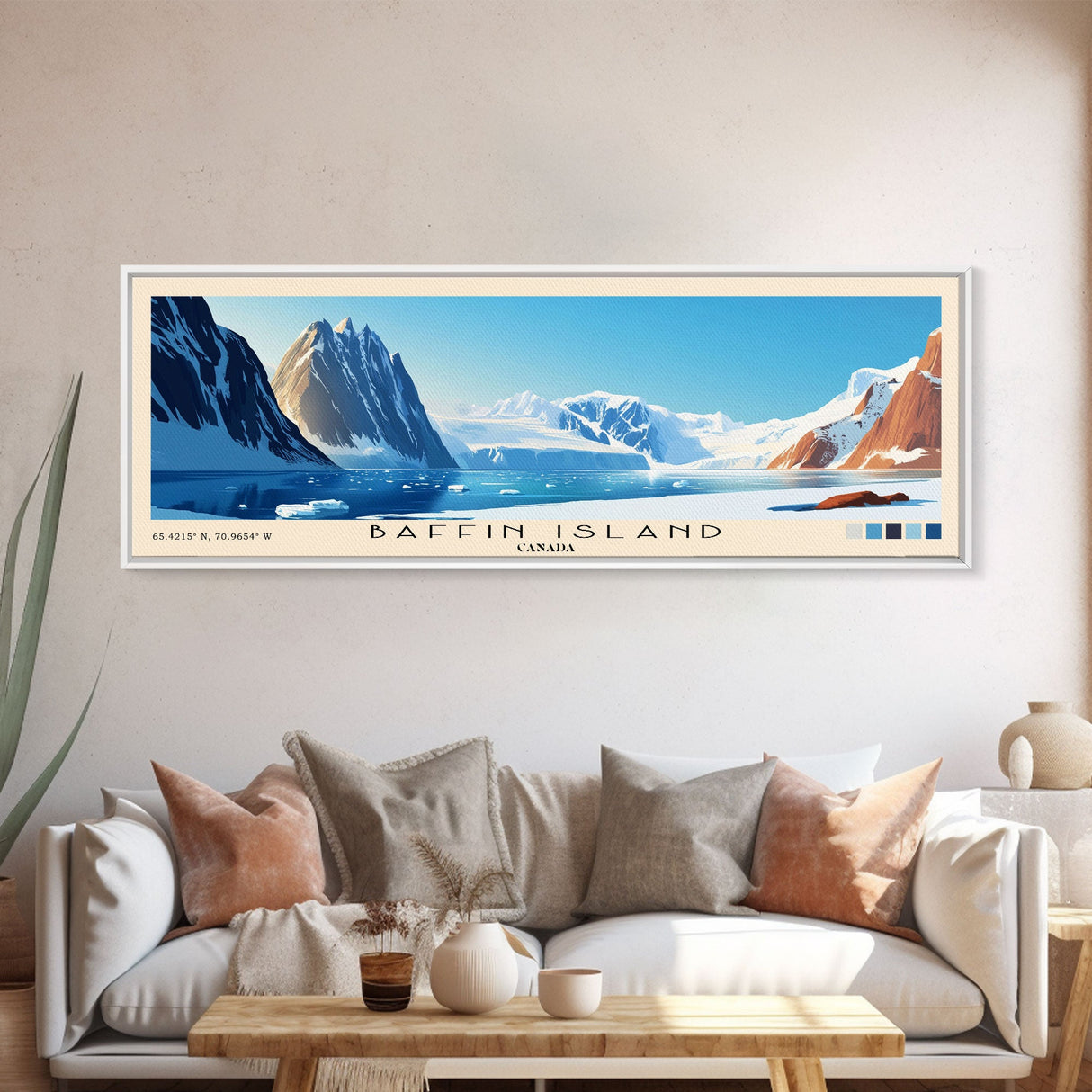 Baffin Island, Canada Panoramic Beach Print, Vacation Gift, Canada Wall Art, Beach Painting, Beach Decor, Beach Painting