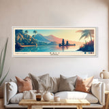 Bali, Indonesia Panoramic Print, Vacation Gift, Indonesia Wall Art, Beach Painting, Beach Decor, Beach Or Lakehouse Art