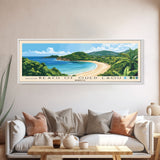 Beach of Oued Laou, Morocco Panoramic Print, Vacation Gift, Morocco Wall Art, Beach Painting, Beach Decor, Beach Or Lakehouse Art