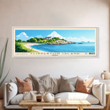 Clipperton Island, France Panoramic Print, Vacation Gift, France Wall Art, Beach Painting, Beach Decor, Large Wall Art, Wood Frame Art