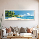 Cocos (Keeling) Islands, Australia Panoramic Beach Print, Vacation Gift, Australia Wall Art, Framed Canvas Print, Framed Beach Painting