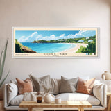 Cove Bay, Anguila Panoramic Beach Print, Vacation Gift, Anguila Wall Art, Framed Canvas Print, Framed Beach Painting