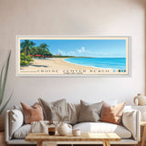 Cruise Center Beach, Turks and Caicos Panoramic Print, Vacation Gift, Turks and Caicos Wall Art, Beach Painting, Beach Decor, Beach Or Lakehouse Art