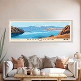 Damas Island, Chile Panoramic Print, Vacation Gift, Chile Wall Art, Beach Painting, Beach Decor, Large Wall Art, Wood Frame Art