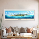 Dhigurah Island, Maldives Panoramic Beach Print, Vacation Gift, Maldives Wall Art, Beach Painting, Beach Decor, Beach Painting