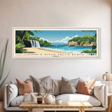 Dunn’s River Falls Beach, Jamaica Panoramic Beach Print, Vacation Gift, Jamaica Wall Art, Beach Painting, Beach Decor, Beach Painting