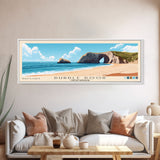 Durdle Door, United Kingdom Panoramic Beach Print, Vacation Gift, United Kingdom Wall Art, Framed Canvas Print, Framed Beach Painting