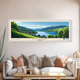 Edersee, Germany Panoramic Print, Vacation Gift, Germany Wall Art, Beach Painting, Beach Decor, Large Wall Art, Wood Frame Art