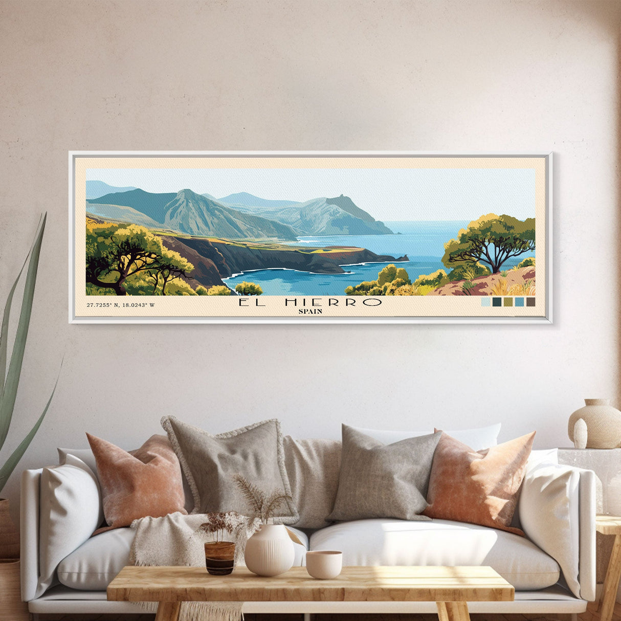 El Hierro, Spain Panoramic Print, Vacation Gift, Spain Wall Art, Beach Painting, Beach Decor, Beach Or Lakehouse Art