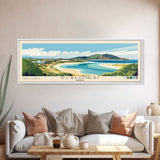 Elafonisi, Greece Panoramic Beach Print, Vacation Gift, Greece Wall Art, Framed Canvas Print, Framed Beach Painting