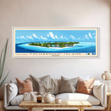 Fulhadhoo Island, Maldives Panoramic Print, Vacation Gift, Maldives Wall Art, Beach Painting, Beach Decor, Beach Or Lakehouse Art