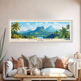 Goyambokka, Sri Lanka Panoramic Print, Vacation Gift, Sri Lanka Wall Art, Beach Painting, Beach Decor, Large Wall Art, Wood Frame Art