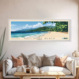 Hellshire Beach, Jamaica Panoramic Beach Print, Vacation Gift, Jamaica Wall Art, Framed Canvas Print, Framed Beach Painting