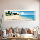 Hopkins Village Beach, Belize Panoramic Print, Vacation Gift, Belize Wall Art, Beach Painting, Beach Decor, Large Wall Art, Wood Frame Art