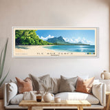 Ile aux Cerfs, Mauritius Panoramic Beach Print, Vacation Gift, Mauritius Wall Art, Framed Canvas Print, Framed Beach Painting