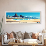 Ipanema, Brazil Panoramic Beach Print, Vacation Gift, Brazil Wall Art, Beach Painting, Beach Decor, Beach Painting