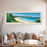 James Bond Beach, Jamaica Panoramic Beach Print, Vacation Gift, Jamaica Wall Art, Framed Canvas Print, Framed Beach Painting