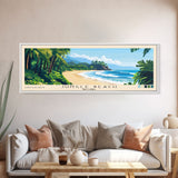 Jungle Beach, Sri Lanka Panoramic Beach Print, Vacation Gift, Sri Lanka Wall Art, Framed Canvas Print, Framed Beach Painting