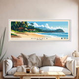 Koggala, Sri Lanka Panoramic Print, Vacation Gift, Sri Lanka Wall Art, Beach Painting, Beach Decor, Large Wall Art, Wood Frame Art