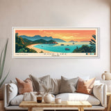 Koh Lipe, Thailand Panoramic Print, Vacation Gift, Thailand Wall Art, Beach Painting, Beach Decor, Large Wall Art, Wood Frame Art