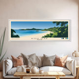 Koh Mak, Thailand Panoramic Beach Print, Vacation Gift, Thailand Wall Art, Framed Canvas Print, Framed Beach Painting