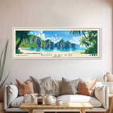 Koh Phi Phi, Thailand Panoramic Beach Print, Vacation Gift, Thailand Wall Art, Beach Painting, Beach Decor, Beach Painting