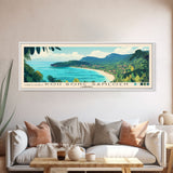 Koh Rong Samloen, Cambodia Panoramic Beach Print, Vacation Gift, Cambodia Wall Art, Framed Canvas Print, Framed Beach Painting