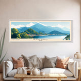 Kyushu, Japan Panoramic Print, Vacation Gift, Japan Wall Art, Beach Painting, Beach Decor, Large Wall Art, Wood Frame Art