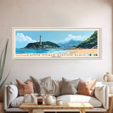 Lamma Power Station Beach, Hong Kong Panoramic Print, Vacation Gift, Hong Kong Wall Art, Beach Painting, Beach Decor, Large Wall Art, Wood Frame Art