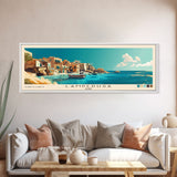 Lampedusa, Italy Panoramic Beach Print, Vacation Gift, Italy Wall Art, Framed Canvas Print, Framed Beach Painting