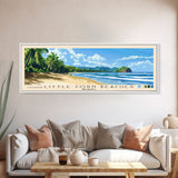 Little Corn beaches, Nicaragua Panoramic Beach Print, Vacation Gift, Nicaragua Wall Art, Framed Canvas Print, Framed Beach Painting