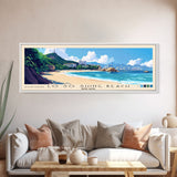 Lo So Shing Beach, Hong Kong Panoramic Beach Print, Vacation Gift, Hong Kong Wall Art, Beach Painting, Beach Decor, Beach Painting