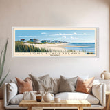 Long Beach Island, New Jersey Panoramic Print, Vacation Gift, New Jersey Wall Art, Beach Painting, Beach Decor, Beach Or Lakehouse Art